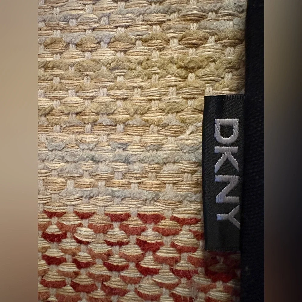 LIKE-NEW Y2K DKNY canvas tote with faux leather handles